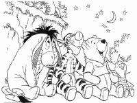A coloring page of sesame street